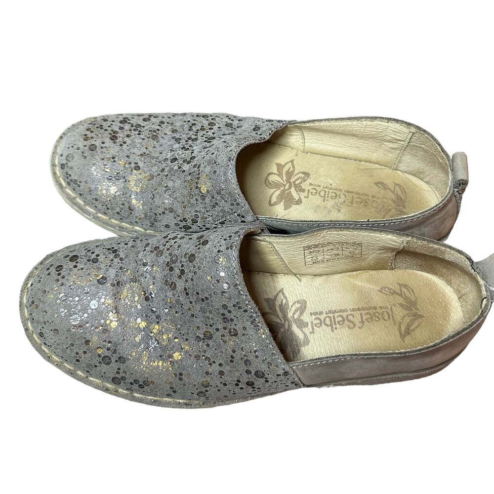 Josef Seibel Sofie 33 Slip-On Shoes Gray Beige Leather Comfort EU 37 US 6 kombi